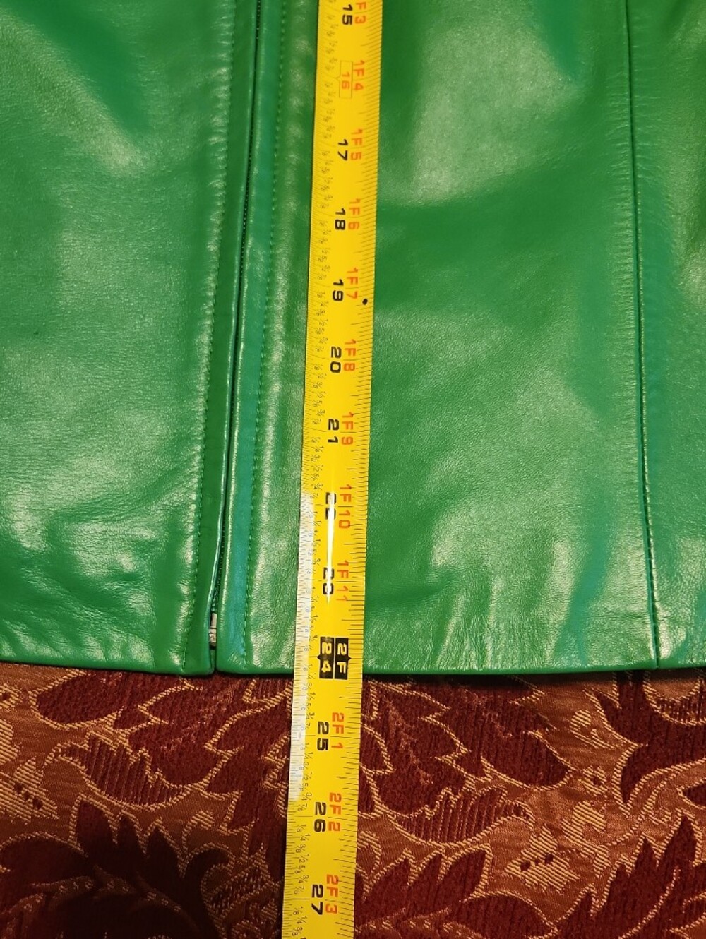 Yvonne Marie Vintage Green Lamb Leather Jacket, 8 - Picture 7 of 14